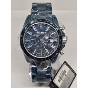 NEW Haurex Italy Aston Midnight Green Plastic 44mm Men's Watch. New Battery.